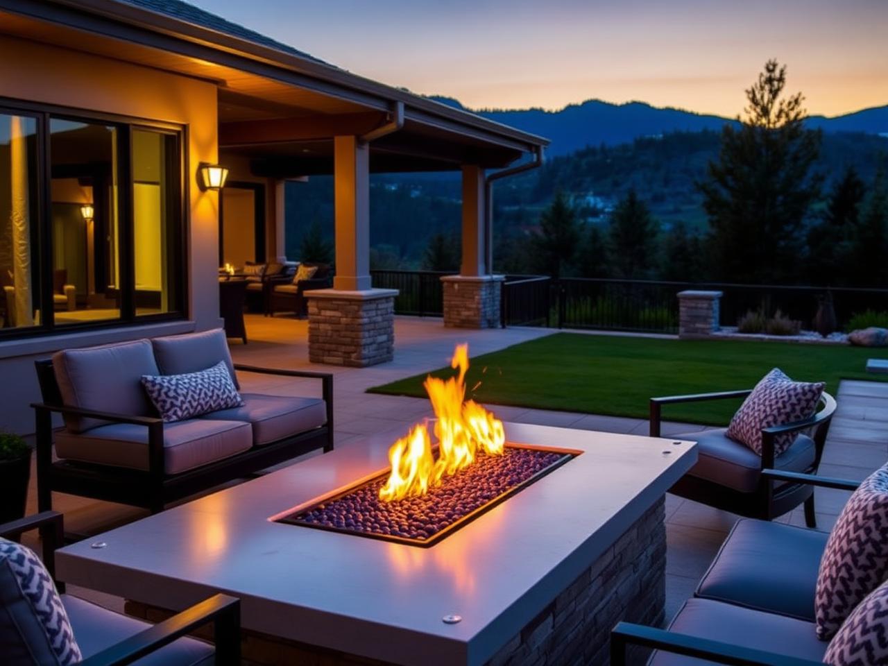 Concrete fire table